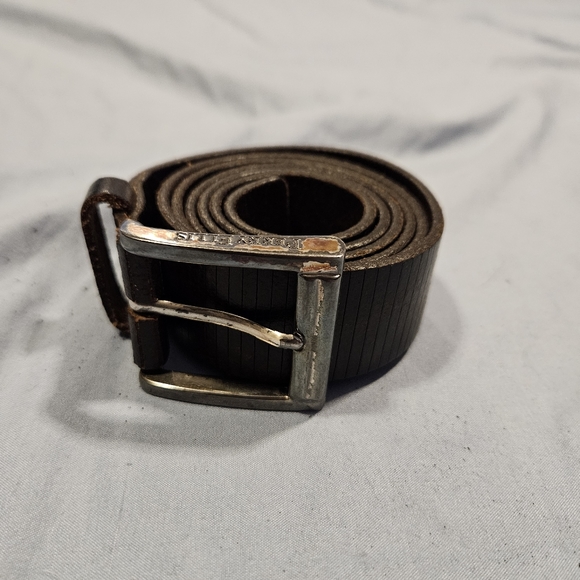 Perry Ellis men's dark brown leather belt - Picture 11 of 11